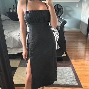 Abercrombie & Fitch Black Midi Dress